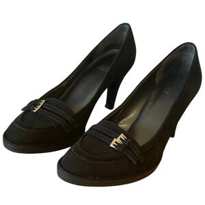 Stuart Weitzman Suede Buckle Oxford Pumps Women’s Size 6.5